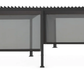 Monument Retractable Pulldown Privacy Screen Suits GazeboMate Louvered Gazebo Pergola 3.6M x 7.2M