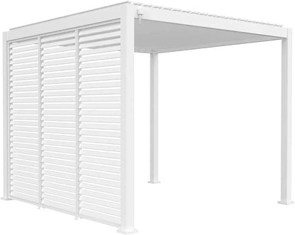 test rey 1 Aluminium Slat Panel Louvered Wall WHITE