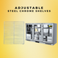 Tropical Rated Triple Glazed 3-Door Commercial Glass Bar Fridge Beer Cooler Under Counter Wine Fridge 318L