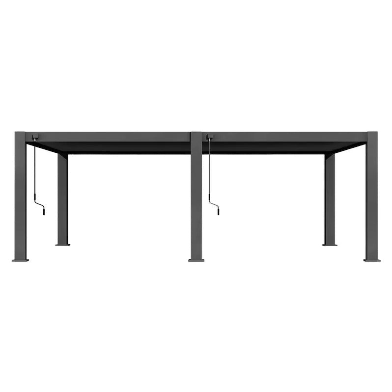 GazeboMate 4M x 6M Semi Permanent Louvered Gazebo Monument Aluminium Heavy Duty Wind Resistant