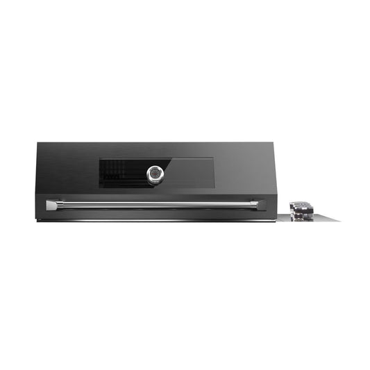 Grill King 4 Burner Drop In Raised Hood BBQ | 304 Grade Designer Black Stainless Steel Drop In Unit
