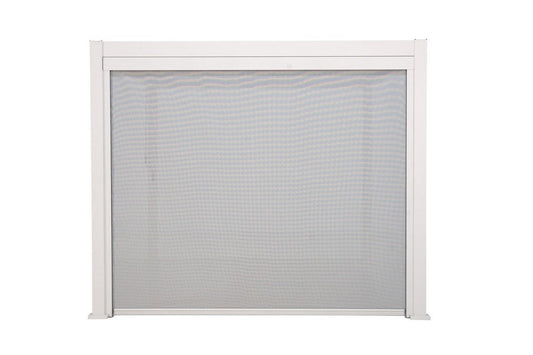 GazeboMate Retractable White Privacy Screen Suits Louvered Gazebos 2M, 3M & 4M