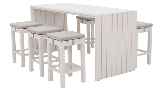 Niagra 7-Piece Outdoor Bar Set Aluminium WHITE