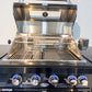 Kingsley 4 Burner Black 304 SS BBQ Kitchen + 2DR Fridge & 1DR Cupboard