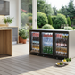 Free Metro Shipping Tropical Rated Triple Glazed 318L 3-Door Commercial Wine Bar Fridge Chiller Can Cooler Mini Freezer in Black