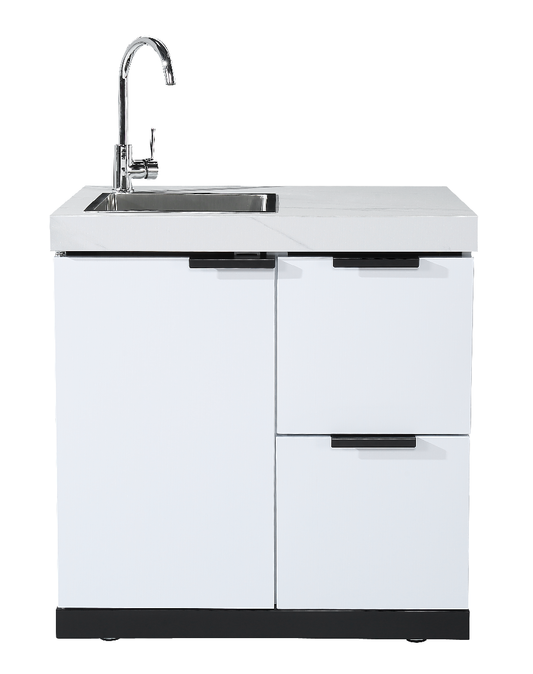 Rockpool 6B Non Wok BBQ Kitchen Package + 1DR Sink and Drawer Module + 2 DR 208L FRIDGE