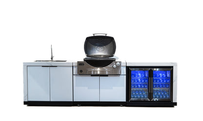 test rey 1 Rockpool White BBQ Cabinet Module Suit Weber Family Q Built In Premium Gas BBQ (Q3600) - Outdoor Kitchen