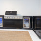 L Shape Black 304SS 4 Burner + Wok BBQ Kitchen Inc Wok & Rear Infrared Burner, Fridge & Sink