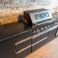 Black Felix 4B + Wok Designer BBQ Kitchen 2.8M: Fridge, Faucet, Sink, Side Wok, Storage Cupboard, Stone Benchtops