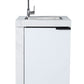 Rockpool White 4B + Wok: Designer Outdoor BBQ Kitchen Package Inc 2DR Fridge, 2DR Sink, 3 Draw Storage, Rear Infrared