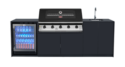 test rey 1 Grill King Signature Series To Suit Beefeater 5 Burner 1200, Fridge And Sink Outdoor BBQ Kitchen Package