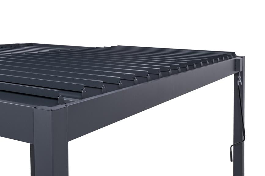 GazeboMate 3M x 5M Semi Permanent Louvered Gazebo Monument Aluminium Heavy Duty Wind Resistant