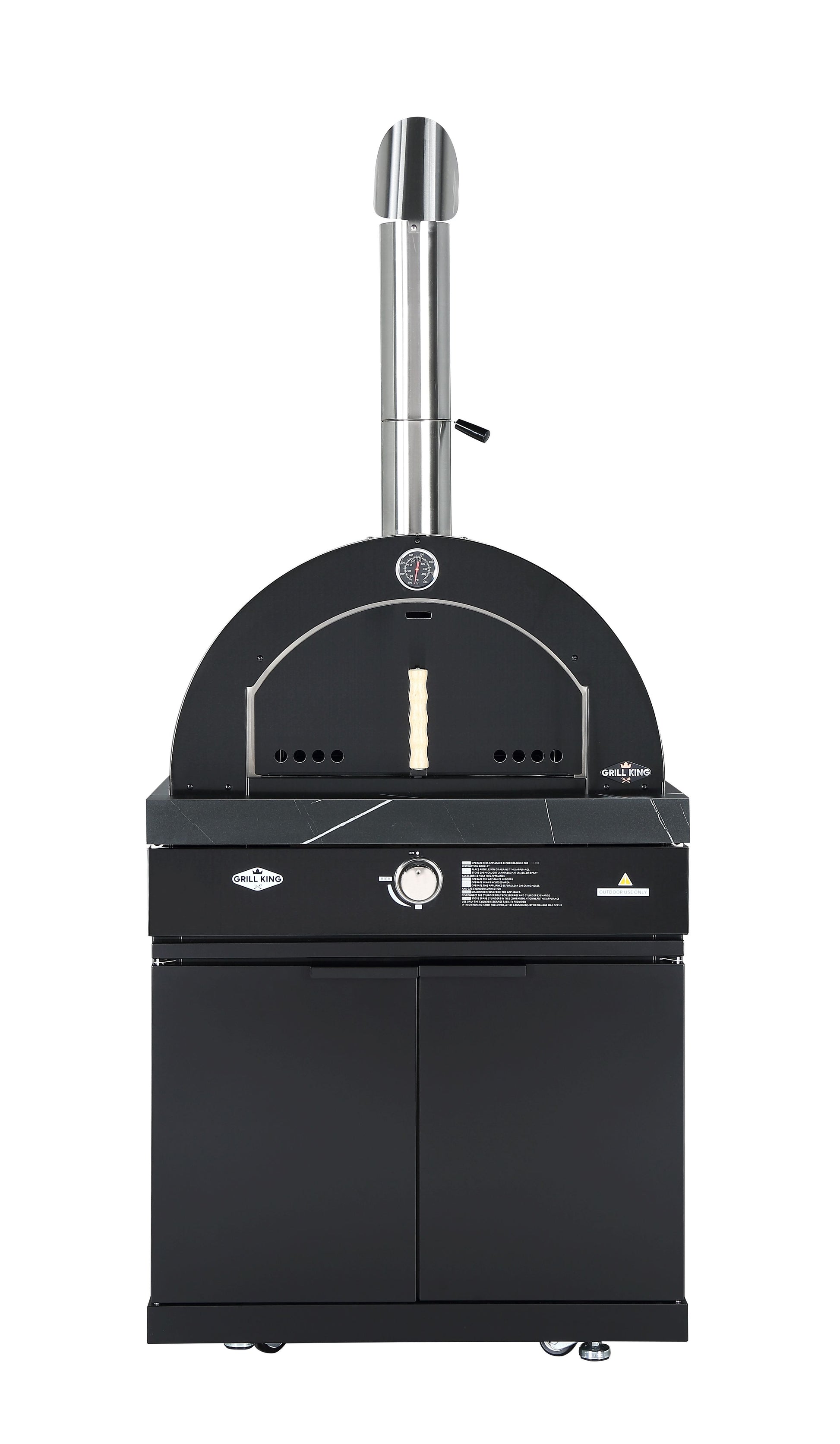 22” LPG Gas Pizza Oven Module: Rockpool Black (Pizza Oven Module Only - BBQ Sold Seperate)