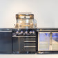 Kingsley 4 Burner Black 304 SS BBQ Kitchen + 2DR Fridge & 1DR Cupboard