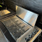 FLAT HOOD BLACK Stone 4B Drop In BBQ Kitchen Package with Stone Benchtops, Hampton Waterfall Design