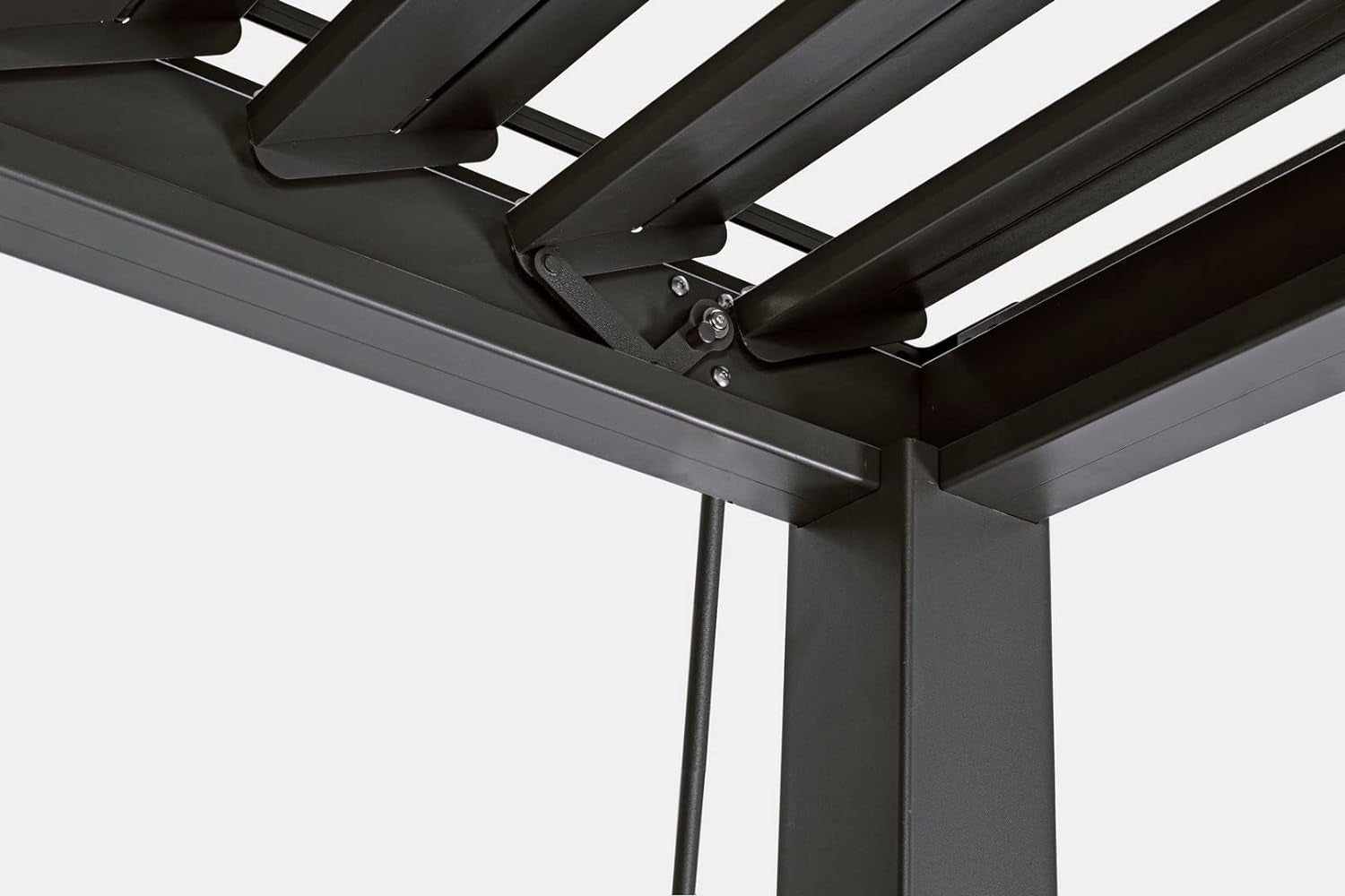 GazeboMate Monument 3.6M x 7.2M Semi Permanent Louvered Gazebo Aluminium Pergola Monument Heavy Duty Wind Resistant