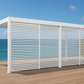 GazeboMate Combo Deal: White 3.6M x 7.2M Louvered Gazebo + Louvered Side Panel Slat Wall
