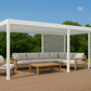 GazeboMate Combo Deal: White 3.6M x 7.2M Louvered Gazebo + Louvered Side Panel Slat Wall