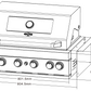 Black Stainless Steel 4 Burner Built-In BBQ With Rear Infrared Burner | 304 High Grade Black SS, Blue LED Knobs