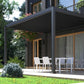 Wall Mounted 2.4x2.4M Semi Permanent Louvred Gazebo Heavy Duty Wind Resistant