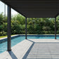 Wall Mounted 4M x 6M Semi Permanent Louvered Gazebo Monument Aluminium Heavy Duty Wind Resistant