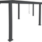 Wall Mounted 4M x 6M Semi Permanent Louvered Gazebo Monument Aluminium Heavy Duty Wind Resistant