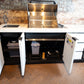 White Stone 4B Drop In BBQ Kitchen Package with Stone Benchtops, Hampton Waterfall Design