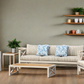 5-Piece Modern Outdoor Lounge Furniture Set Inc 3-Seater Day Bed, Coffee Table, Side Table & 3+1+1