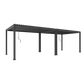 GazeboMate Monument 3M x 6M Semi Permanent Louvered Gazebo Aluminium Pergola Monument Heavy Duty Wind Resistant