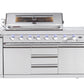 Hurricane 6-Burner Outdoor BBQ Kitchen + 188L Kegerator : Stainless Steel, Fridge, Sink, Height Adjustable