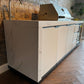 White Stone 4B Drop In BBQ Kitchen Package with Stone Benchtops, Hampton Waterfall Design