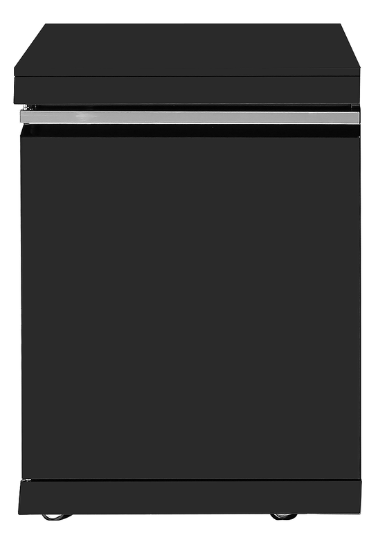 Single Cupboard Storage Module Suits Kingsley BBQ Kitchen | Black Stainless Steel Cabinet, Stone Benchtops