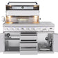 Hurricane 6-Burner Outdoor BBQ Kitchen + 188L Kegerator : Stainless Steel, Fridge, Sink, Height Adjustable