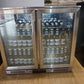 Tropical Rated Triple Glazed 304 SS 2-Door Stainless Steel Under Counter Can Cooler Wine Bar Fridge 208L