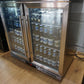 Tropical Rated Triple Glazed 304 SS 2-Door Stainless Steel Under Counter Can Cooler Wine Bar Fridge 208L