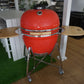Grill King 27” White Kamado Ceramic Charcoal Grill With Trolley & Side Tables