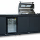 Grill Kings Rockpool Compact 2.1m Outdoor BBQ Kitchen – 4-Burner Grill, Sintered Stone Benchtop, Sink & Fridge