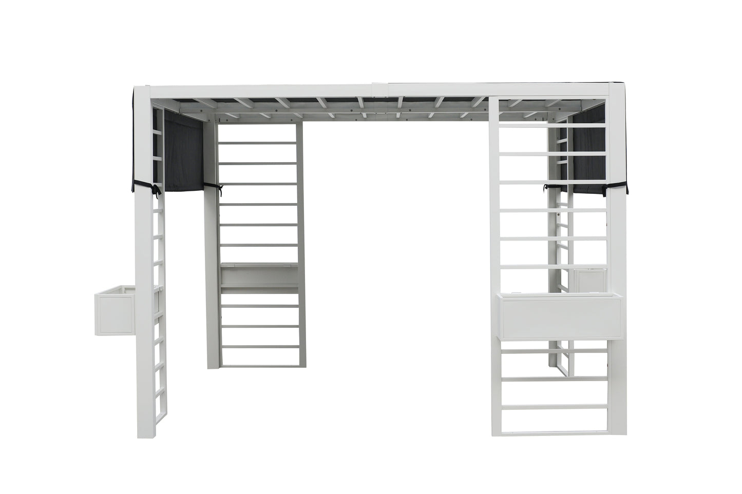 GazeboMate WHITE Berkley 3x3x2.3m + Hanging Planter Box Patio Pergola in WHITE