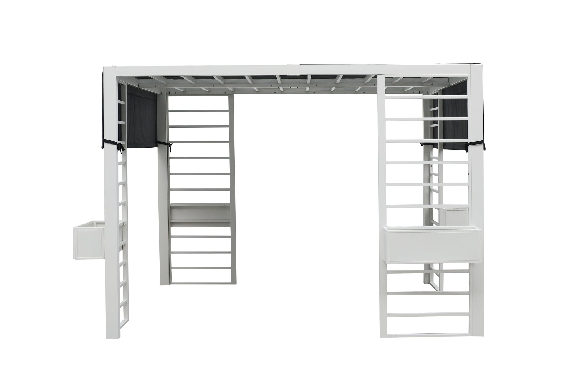 GazeboMate WHITE Berkley 3x3x2.3m + Hanging Planter Box Patio Pergola in WHITE