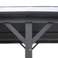 GazeboMate 3.66m x 6.1m Galvanized Steel Hardtop Gazebo with Sleek Aluminum Legs | Black Powdercoated