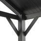 GazeboMate 3.66m x 6.1m Galvanized Steel Hardtop Gazebo with Sleek Aluminum Legs | Black Powdercoated