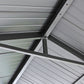 GazeboMate 3.66m x 6.1m Galvanized Steel Hardtop Gazebo with Sleek Aluminum Legs | Black Powdercoated