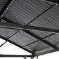 GazeboMate 3.66m x 6.1m Galvanized Steel Hardtop Gazebo with Sleek Aluminum Legs | Black Powdercoated