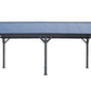 GazeboMate 3.66m x 6.1m Galvanized Steel Hardtop Gazebo with Sleek Aluminum Legs | Black Powdercoated