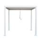 GazeboMate 2.4x2.4M White Semi Permanent Louvred Gazebo Heavy Duty Wind Resistant