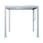 GazeboMate 2.4x2.4M White Semi Permanent Louvred Gazebo Heavy Duty Wind Resistant