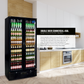 Tropical Rated Triple Glazed Double Door Commercial 458ltr Upright Wine Bar Fridge Black