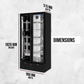 Tropical Rated Triple Glazed Double Door Commercial 458ltr Upright Wine Bar Fridge Black