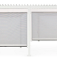 Retractable Pulldown Privacy Screen In White Suits 3.6M x 7.2M GazeboMate Louvre Gazebo Pergola