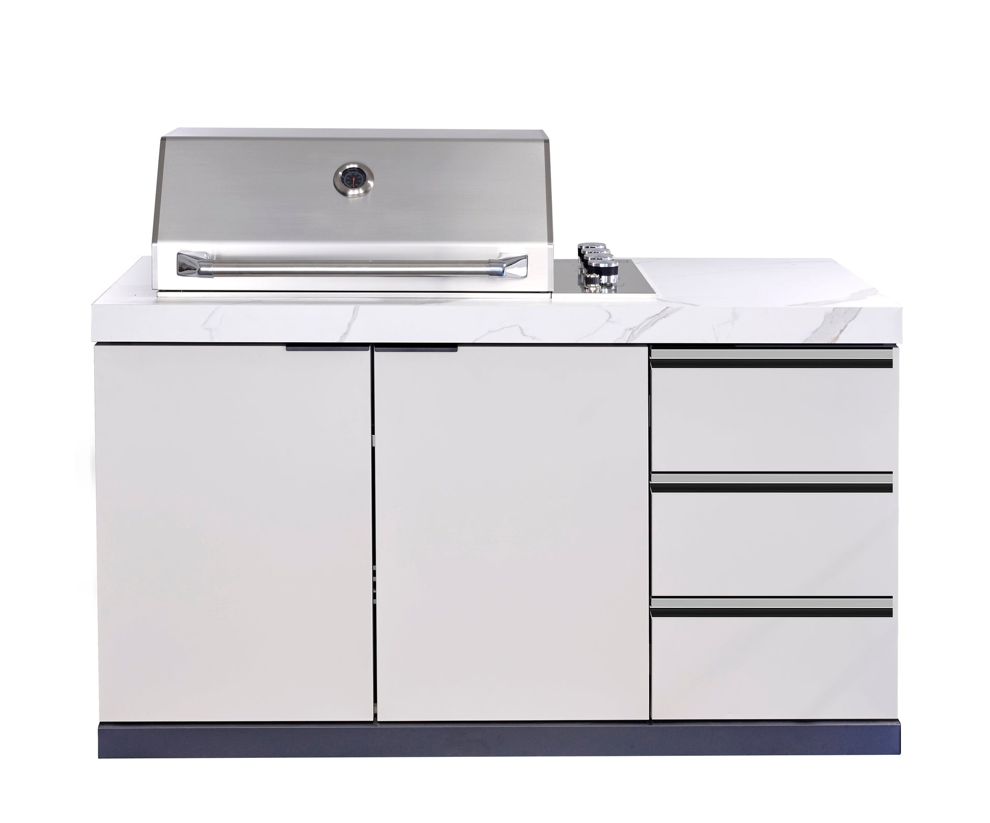 Rockpool 4B Drop In BBQ Kitchen Inc sintered stoneBenchtops, Aluminium Cabinets, Weather Resistant, Fridge & Sink